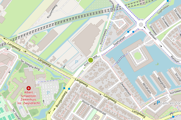 Ambulance-melding op Krommeweg, Hendrik-Ido-Ambacht op 26 mei, kaart-overzicht