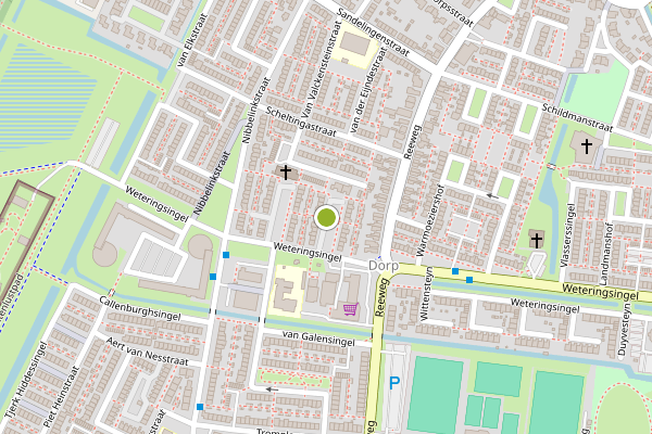Ambulance-melding op Weteringsingel, Hendrik-Ido-Ambacht op 26 mei, kaart-overzicht
