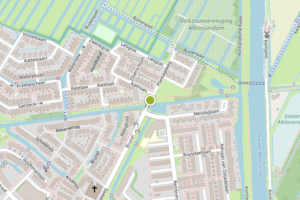 Ambulance-melding op Mesdaglaan, Alblasserdam op 23 mei, kaart-overzicht