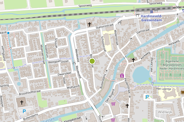 Ambulance-melding op Boorstraat, Hardinxveld-Giessendam op 26 mei, kaart-overzicht