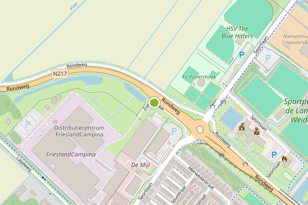Ambulance-melding op Zuivelstraat, Maasdam op 8 mei, kaart-overzicht