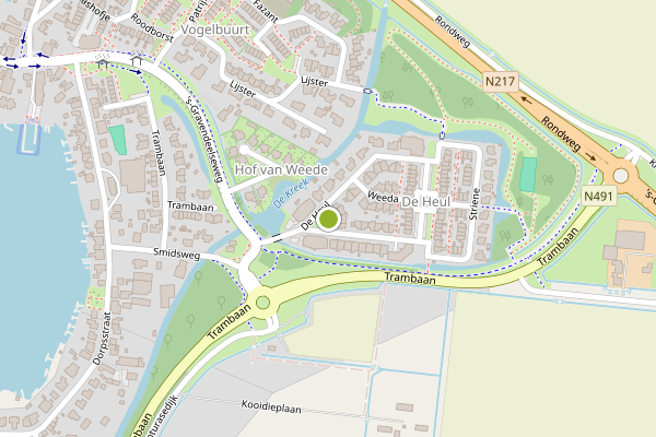 Ambulance-melding op de Heul, Maasdam op 2 mei, kaart-overzicht
