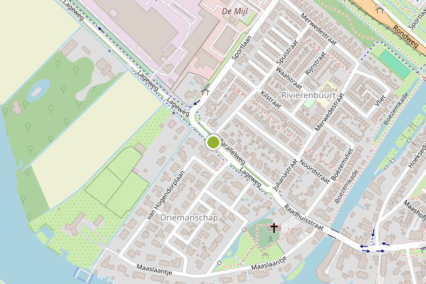 Ambulance-melding op Lageweg, Maasdam op 20 april, kaart-overzicht