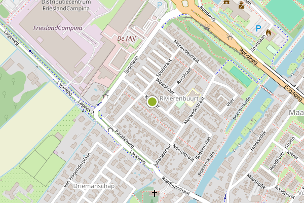 Ambulance-melding op Kilstraat, Maasdam op 13 april, kaart-overzicht