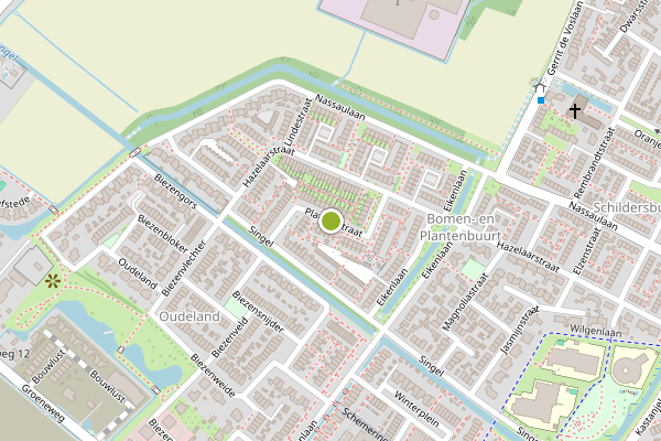 Ambulance-melding op Plataanstraat, Puttershoek op 26 mei, kaart-overzicht