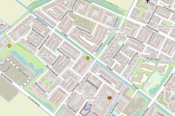 Ambulance-melding op Biezendroger, Puttershoek op 22 mei, kaart-overzicht