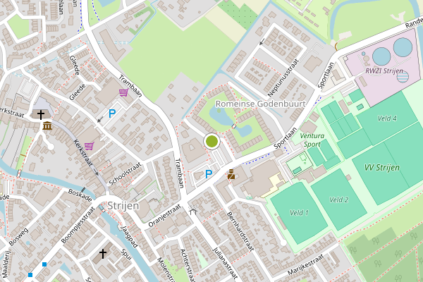 Ambulance-melding op Apollostraat, Strijen op 28 mei, kaart-overzicht