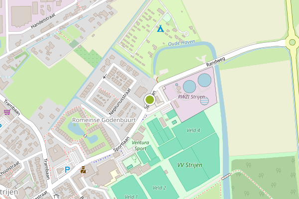 Ambulance-melding op Sportlaan, Strijen op 26 mei, kaart-overzicht