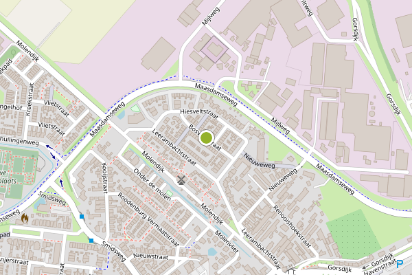 Ambulance-melding op Bosveldstraat, 's-Gravendeel op 26 mei, kaart-overzicht