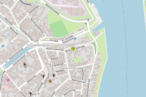 Ambulance-melding op Beneden Havendijk, 's-Gravendeel op 25 mei, kaart-overzicht