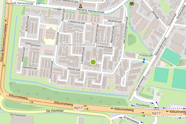 Ambulance-melding op Batiststraat, 's-Gravendeel op 24 mei, kaart-overzicht