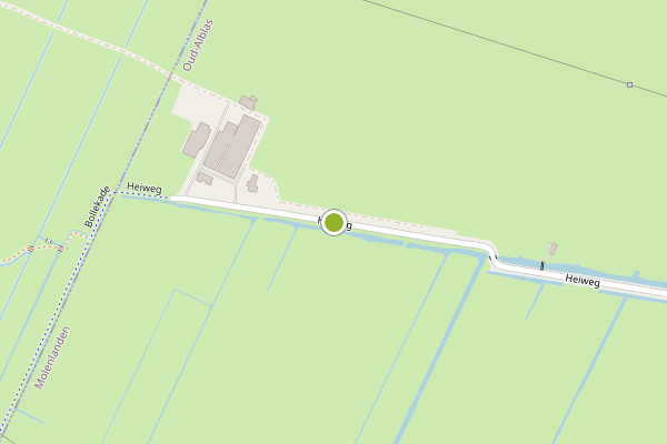 Ambulance-melding op Heiweg, Oud-Alblas op 1 mei, kaart-overzicht