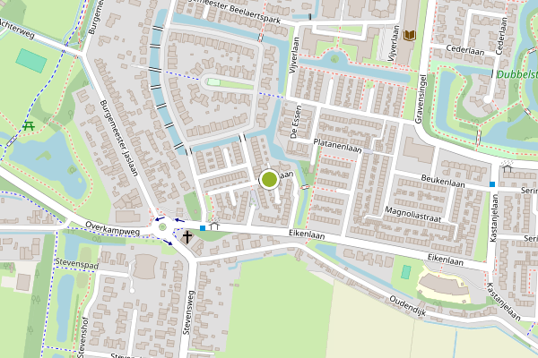 Ambulance-melding op Eikenlaan, Dordrecht op 29 mei, kaart-overzicht