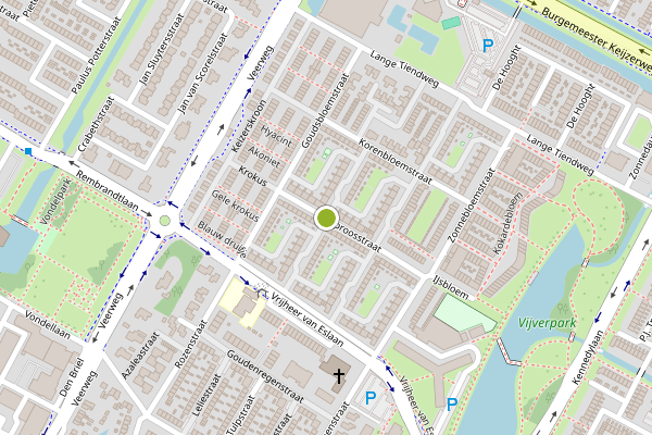 Ambulance-melding op Meidoornstraat, Papendrecht op 29 mei, kaart-overzicht