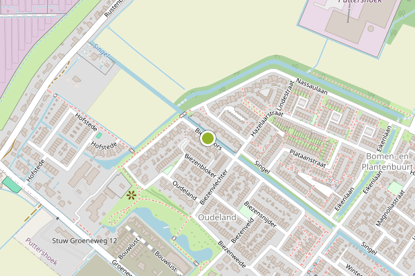 Ambulance-melding op Biezengors, Puttershoek op 29 mei, kaart-overzicht