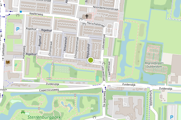 Ambulance-melding op Leeuwstraat, Dordrecht op 29 mei, kaart-overzicht