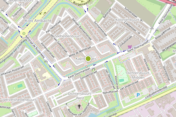 Ambulance-melding op Kapitein Stamperiusflat, Zwijndrecht op 29 mei, kaart-overzicht