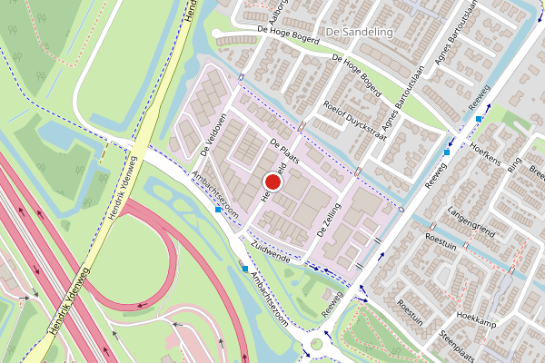 Brandweer-melding op Het Tasveld, Hendrik-Ido-Ambacht op 29 mei, kaart-overzicht
