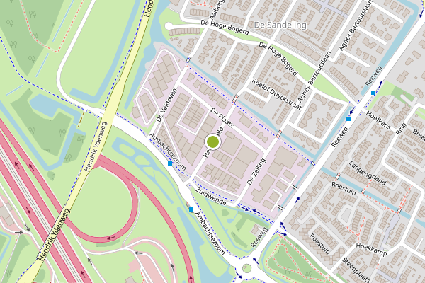 Ambulance-melding op Het Tasveld, Hendrik-Ido-Ambacht op 29 mei, kaart-overzicht