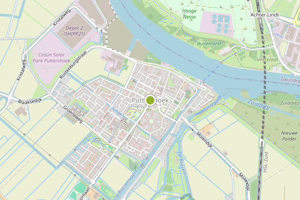 Ambulance-melding op Dotter, Puttershoek op 30 mei, kaart-overzicht