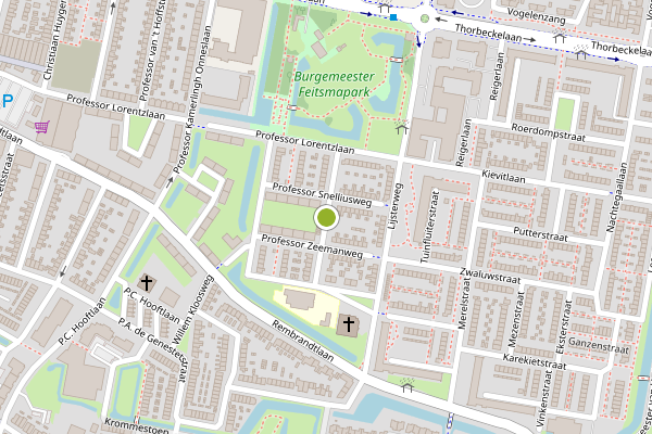 Ambulance-melding op Prof. Keesomlaan, Sliedrecht op 31 mei, kaart-overzicht
