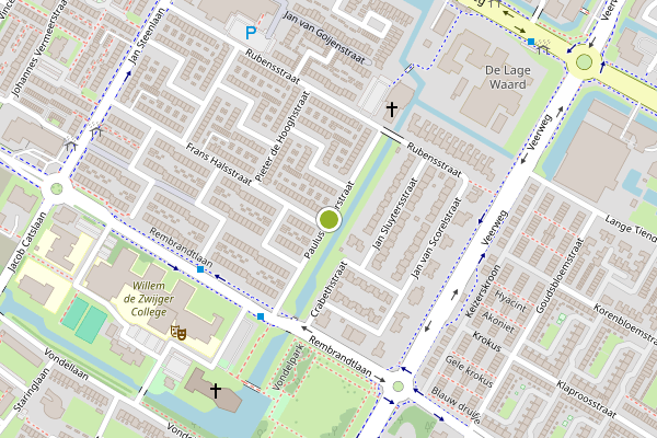 Ambulance-melding op Paulus Potterstraat, Papendrecht op 31 mei, kaart-overzicht