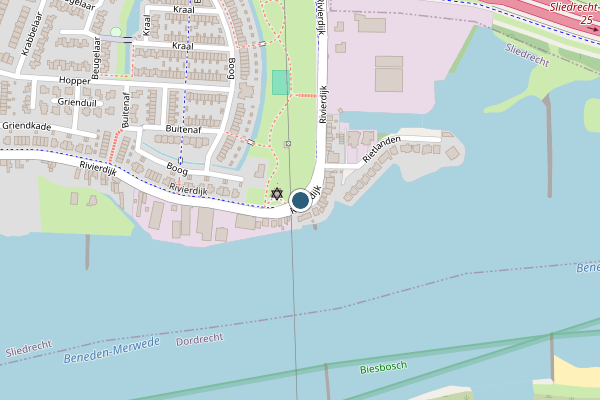 Politie-melding op Rivierdijk, Sliedrecht op 31 mei, kaart-overzicht