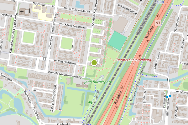 Ambulance-melding op Abraham Kuyperweg, Dordrecht op 31 mei, kaart-overzicht