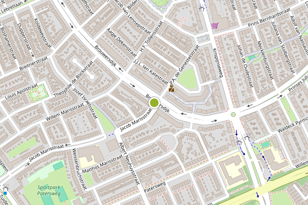 Ambulance-melding op Jacob Marisstraat, Dordrecht op 31 mei, kaart-overzicht