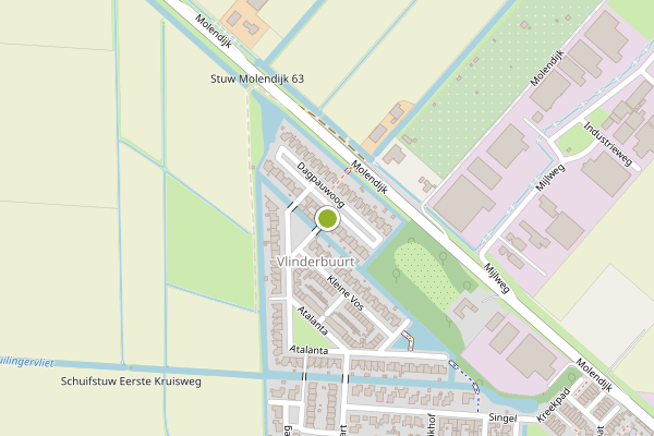 Ambulance-melding op Kleine Vos, 's-Gravendeel op 1 juni, kaart-overzicht