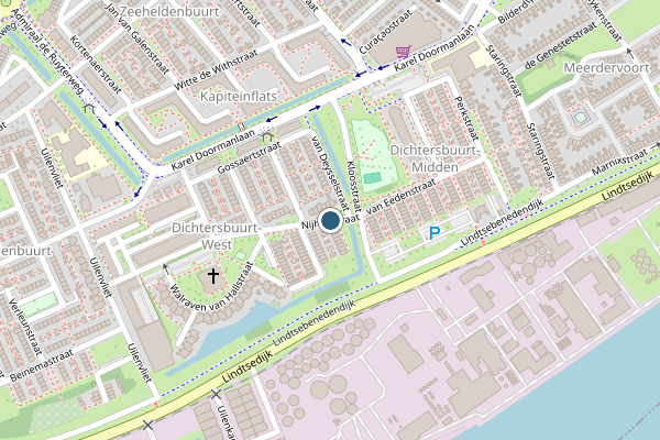 Politie-melding op Nijhoffstraat, Zwijndrecht op 2 juni, kaart-overzicht