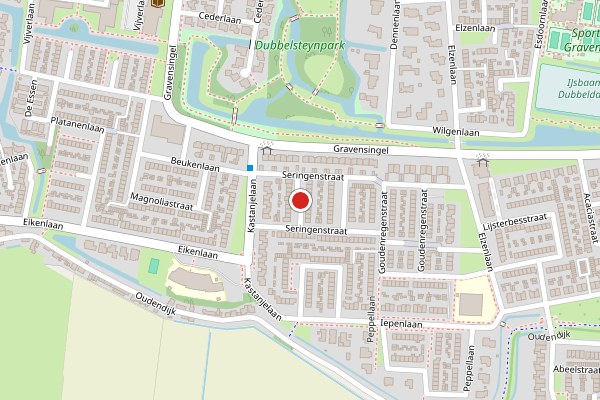 Brandweer-melding op Seringenstraat, Dordrecht op 2 juni, kaart-overzicht