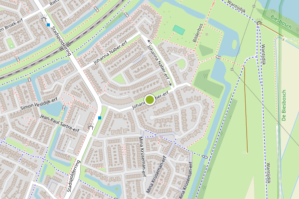 Ambulance-melding op Johanna Naber-erf, Dordrecht op 2 juni, kaart-overzicht