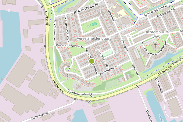 Ambulance-melding op Gerrit de Waardstraat, Zwijndrecht op 2 juni, kaart-overzicht