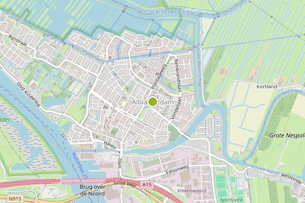 Ambulance-melding op Zwaluwstraat, Alblasserdam op 2 juni, kaart-overzicht