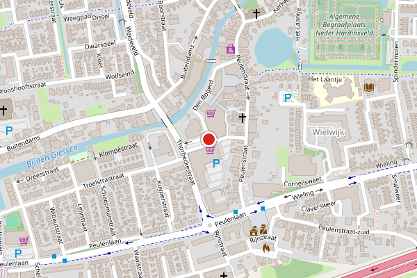 Brandweer-melding op Talmastraat, Hardinxveld-Giessendam op 3 juni, kaart-overzicht