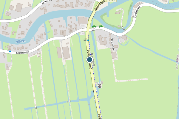 Politie-melding op Oud-Alblas op 3 juni, kaart-overzicht