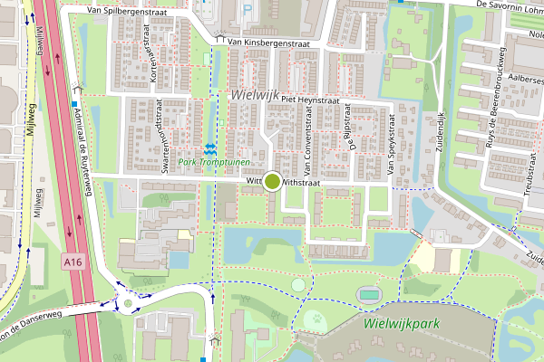 Ambulance-melding op Witte de Withstraat, Dordrecht op 4 juni, kaart-overzicht