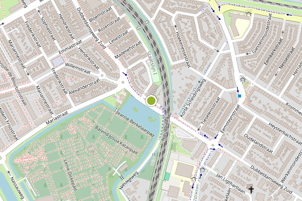 Ambulance-melding op Dubbeldamseweg Zuid, Dordrecht op 5 juni, kaart-overzicht