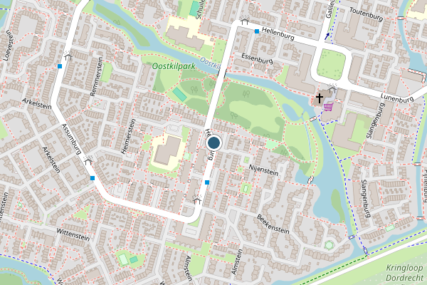 Politie-melding op Hellenburg, Dordrecht op 5 juni, kaart-overzicht