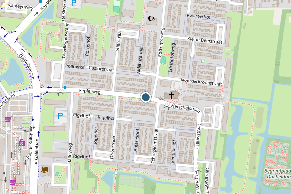 Politie-melding op Keplerweg, Dordrecht op 5 juni, kaart-overzicht
