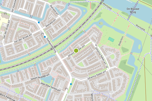 Ambulance-melding op Johanna Naber-erf, Dordrecht op 5 juni, kaart-overzicht