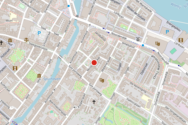 Brandweer-melding op Nicolaasstraat, Dordrecht op 6 juni, kaart-overzicht