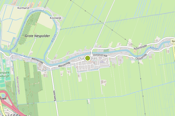 Ambulance-melding op Westeinde, Oud-Alblas op 6 juni, kaart-overzicht