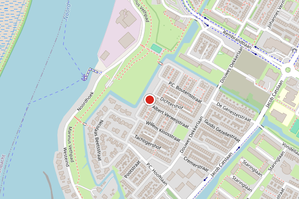 Brandweer-melding op Jacques Perkstraat, Papendrecht op 6 juni, kaart-overzicht