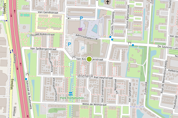 Ambulance-melding op Van Kinsbergenstraat, Dordrecht op 6 juni, kaart-overzicht