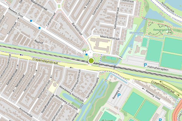 Ambulance-melding op Reeweg Oost, Dordrecht op 7 juni, kaart-overzicht