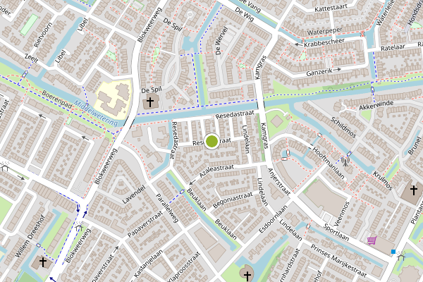 Ambulance-melding op Resedastraat, Alblasserdam op 7 juni, kaart-overzicht