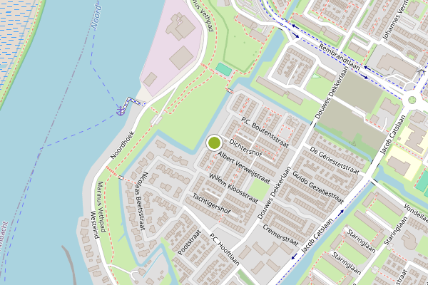 Ambulance-melding op Jacques Perkstraat, Papendrecht op 7 juni, kaart-overzicht
