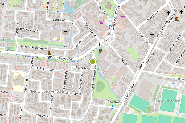 Ambulance-melding op Vezelstraat, 's-Gravendeel op 7 juni, kaart-overzicht
